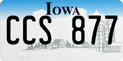 IA license plate CCS877