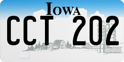 IA license plate CCT202