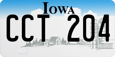 IA license plate CCT204