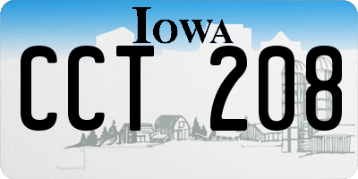 IA license plate CCT208