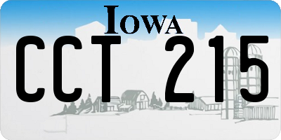 IA license plate CCT215