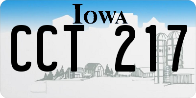 IA license plate CCT217