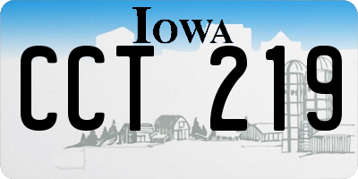 IA license plate CCT219