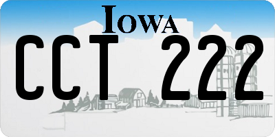 IA license plate CCT222