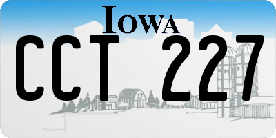 IA license plate CCT227