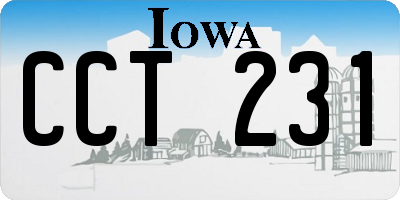 IA license plate CCT231