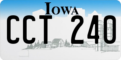 IA license plate CCT240
