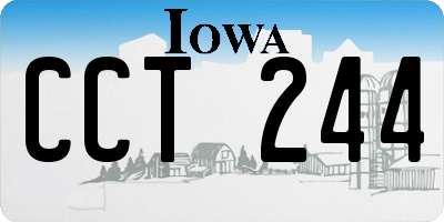 IA license plate CCT244