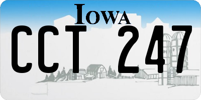 IA license plate CCT247