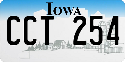 IA license plate CCT254