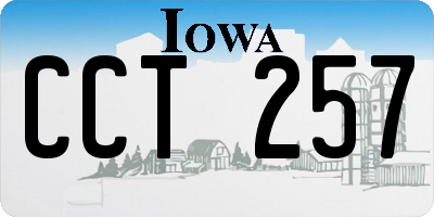 IA license plate CCT257