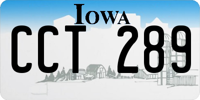 IA license plate CCT289