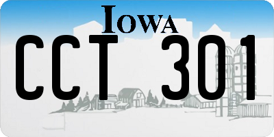 IA license plate CCT301