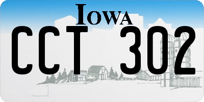 IA license plate CCT302