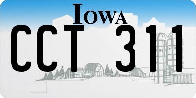 IA license plate CCT311