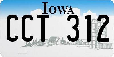 IA license plate CCT312