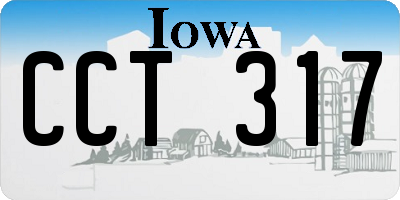 IA license plate CCT317