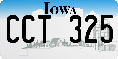 IA license plate CCT325