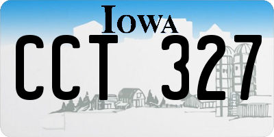 IA license plate CCT327