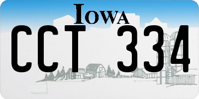 IA license plate CCT334