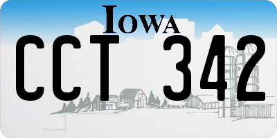 IA license plate CCT342