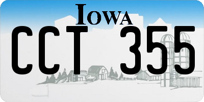 IA license plate CCT355