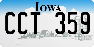 IA license plate CCT359