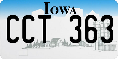 IA license plate CCT363
