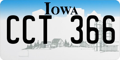 IA license plate CCT366