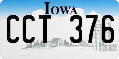 IA license plate CCT376