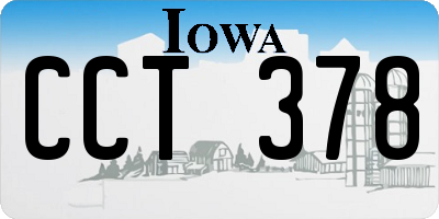 IA license plate CCT378