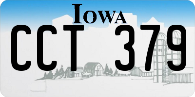IA license plate CCT379