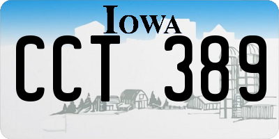 IA license plate CCT389