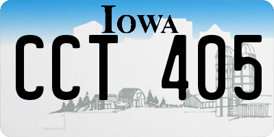 IA license plate CCT405