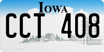 IA license plate CCT408
