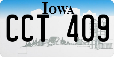 IA license plate CCT409