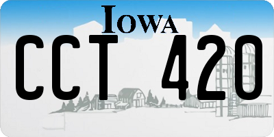 IA license plate CCT420
