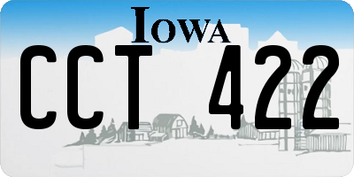 IA license plate CCT422