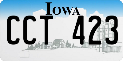 IA license plate CCT423
