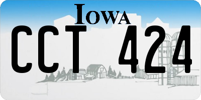 IA license plate CCT424