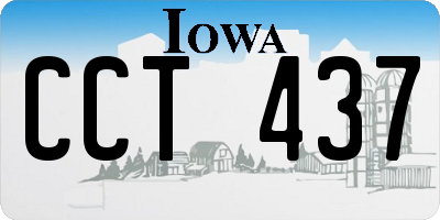 IA license plate CCT437