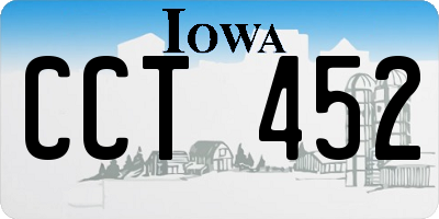 IA license plate CCT452