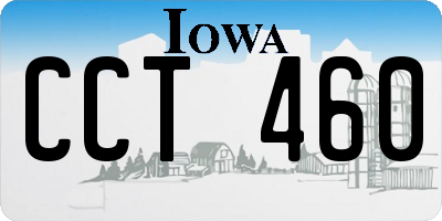IA license plate CCT460