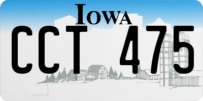 IA license plate CCT475