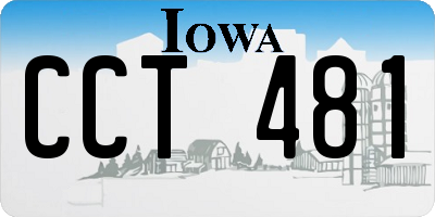 IA license plate CCT481