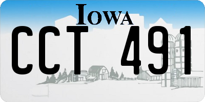 IA license plate CCT491