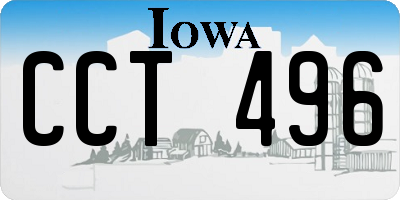 IA license plate CCT496