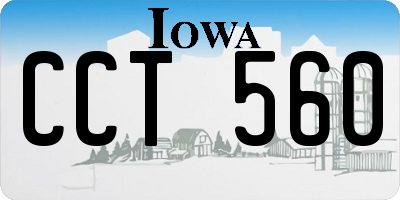 IA license plate CCT560