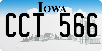 IA license plate CCT566