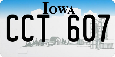 IA license plate CCT607